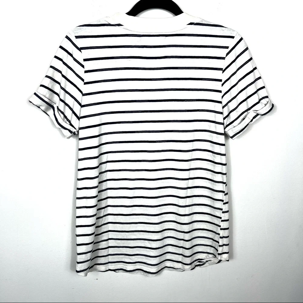 Anthropologie Sol Angeles Sz Small Striped La Vie en Rose T-Shirt Nautical - Picture 4 of 5